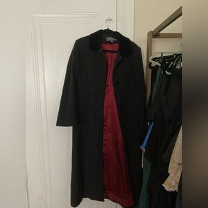 Liz Claiborne Black Coat with Rich Red Lining